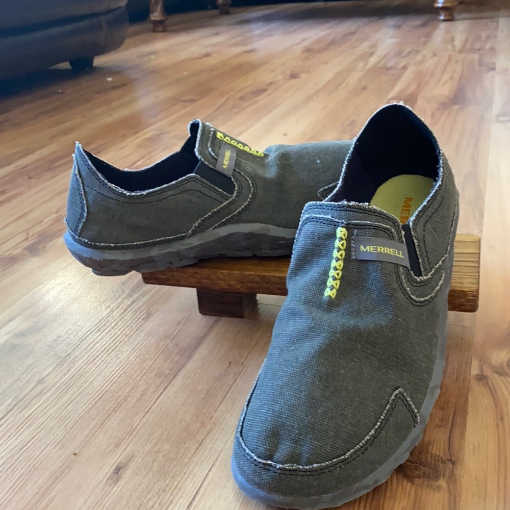 Merrell Olive Green Slip-On Loafers